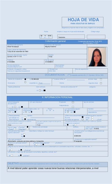 Descargar Formato Hoja De Vida Minerva 1003 En Word Gratis Bestaup