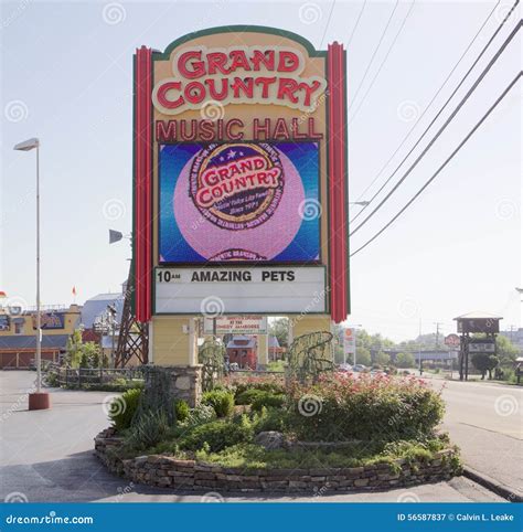 Sign at the Grand Country Music Hall, Branson Missouri Editorial