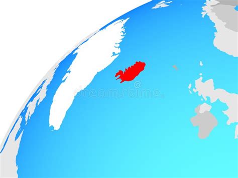 Iceland On Globe Stock Illustration Illustration Of Republic 83796357