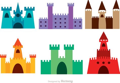 Colorful Castle Vectors Download Free Vector Art Stock Graphics And Images
