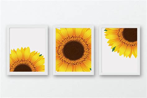 Sunflower Decor Sunflower Wall Art Yellow Wall Art