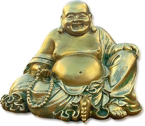 Amazonde Lachende Buddha Statue Für Wohnkultur Gold Antik Stil