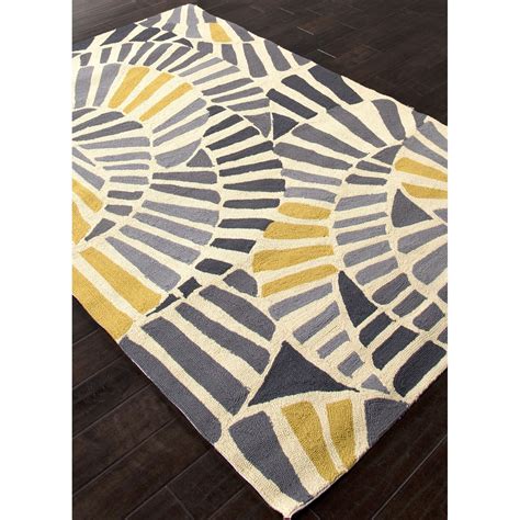 Jaipurliving Yellowgray Abstract Indooroutdoor Area Rug And Reviews