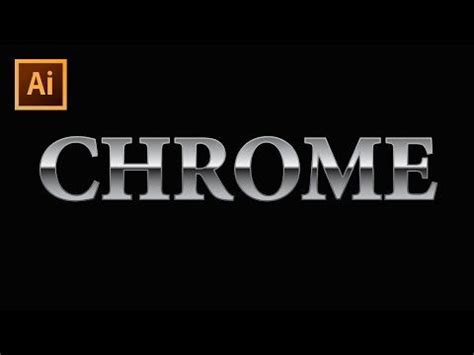 How to Make Editable Chrome Text Effect - Adobe Illustrator - YouTube