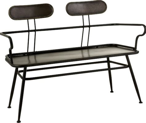 Banc sandy style industriel metal et bois massif. Banc 2 Personnes Industriel Metal Noir