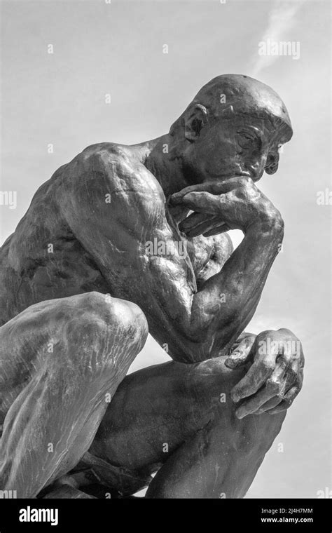 El Pensador Escultura Auguste Rodin Imágenes De Stock En Blanco Y Negro
