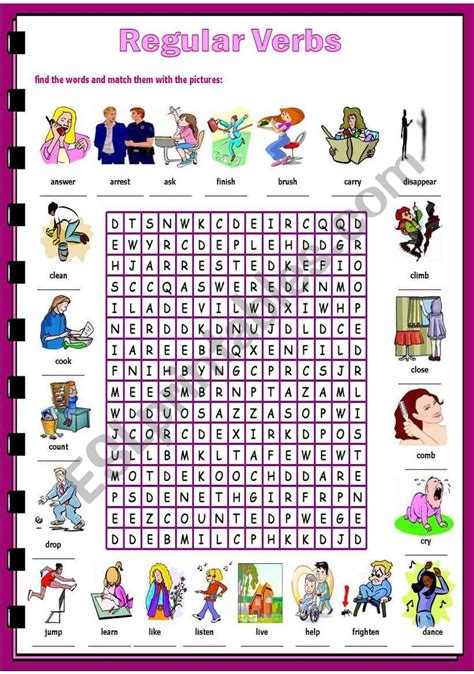 Past Simple Of Irregular Verbs Wordsearch 2 Esl Worksheet By