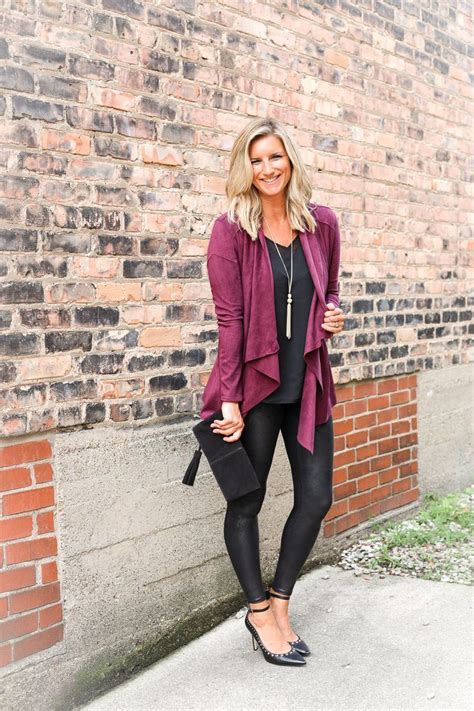 What To Wear With Faux Leather Leggings Night Outer