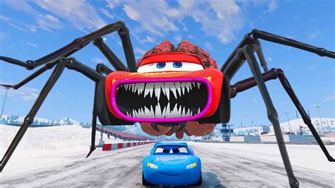 Epic Escape From The Lightning Mcqueen Eater Spider 2 Mcqueen Vs