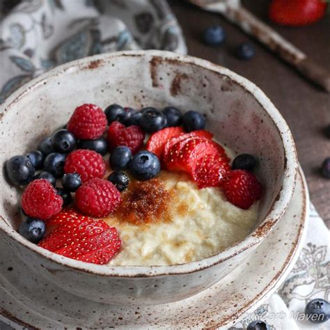 Can use different kinds of chips (vanilla or peanut butter) to suit your taste. Low Carb Almond Porridge With Berries | Low Carb Maven