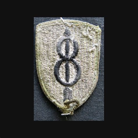 Patch Us Army 8th Infantry Division Green Original 8° Di Us