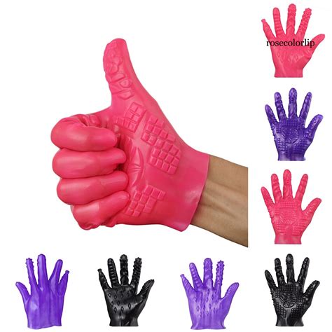 Rcr 5 Finger Masturbation Gloves Erotic Massage Flirting Adult Sex Toy For Men Women Shopee