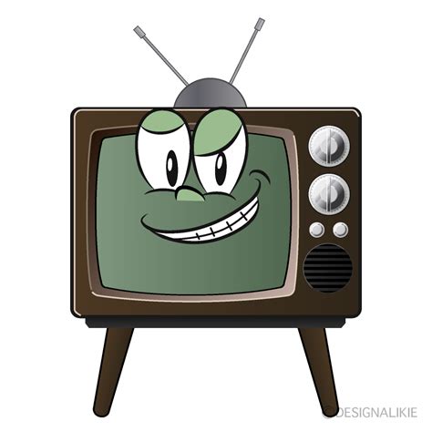 Free Grinning Television Cartoon Image｜charatoon