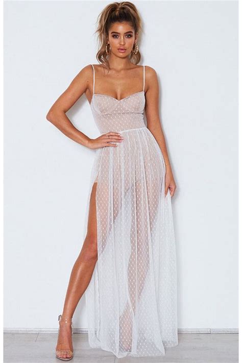 Sexy Transparent Gauze Strapless Dress Free Shipping To Worldwide And