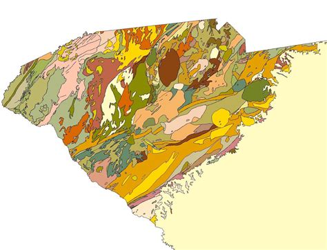 North Carolina Geology Map Print Suitable For Framing Various Sizes