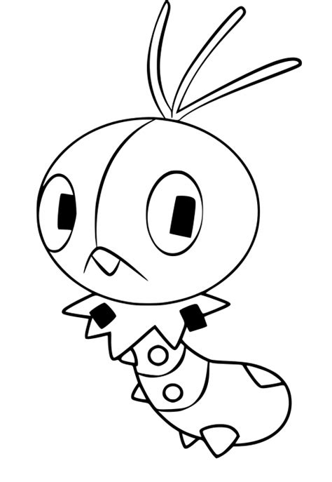 Www.cartonionline.com> coloriages > coloriage de rev e roll >. Coloriage Lépidonille Pokemon à imprimer