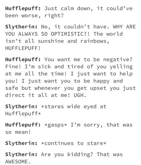 Hufflepuff And Slytherin Discussion Harry Potter Puns Harry Potter