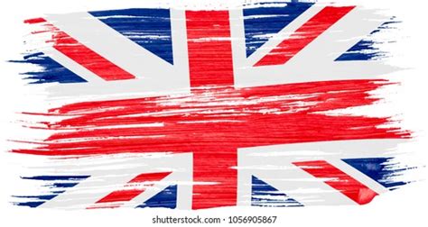 Uk British Flag Background Cloth Texture Ilustración De Stock