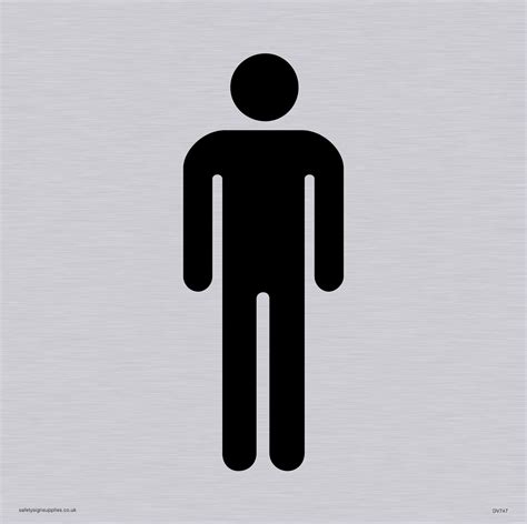 Male Toilet Symbol Only Toilet Door Sign From Safety Sign Supplies