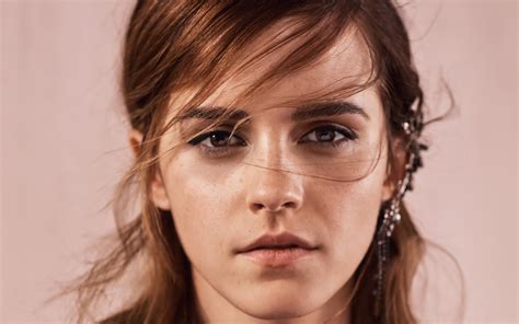 Emma Watson Emma Watson Face Brown Eyes Women Actress Celebrity The