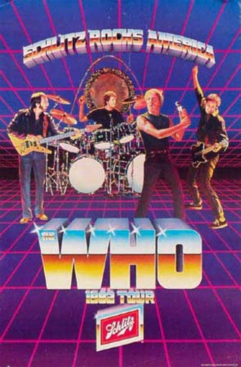 The Who Original Rock And Roll 1982 Tour Poster David Pollack Vintage