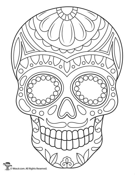 Sugar Skull Printable Coloring Pages