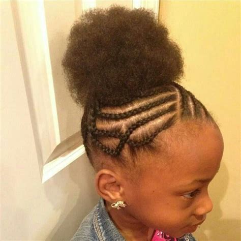 Cornrows Into Puff Natural Hair Styles Hair Styles Kids Hairstyles