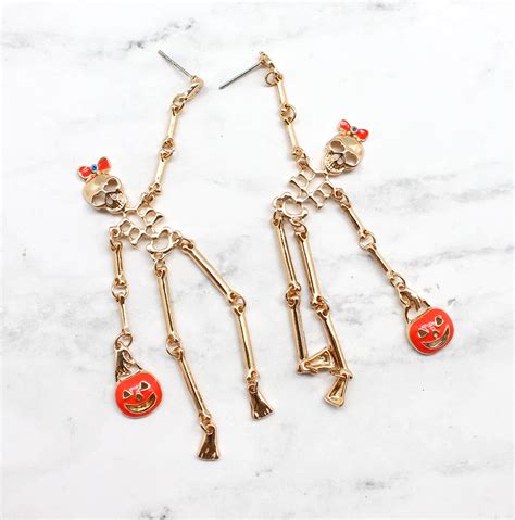 Skeleton Earrings In Gold Best Of Everything Online Shopping