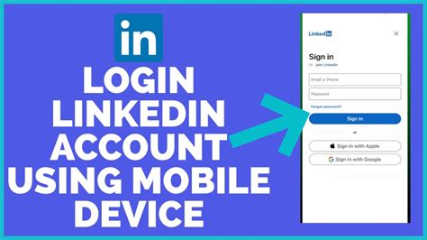 How To Login Linkedin Account Using Mobile Device Sign In To Linkedin
