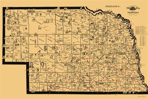 Old Railroad Maps Nebraska Railroad Map Ne By Mcewan 1897