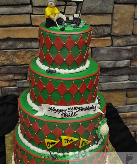 Call us now +971 050 829 3481. 50th birthday golf themed Cake - A Little Cake