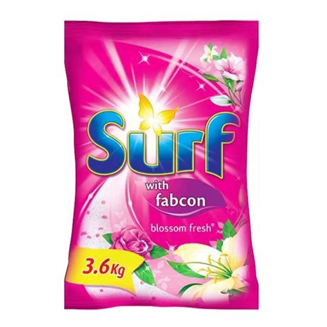 Surf Detergent Powder With Fabcon Blossom Fresh 36kg Fisher