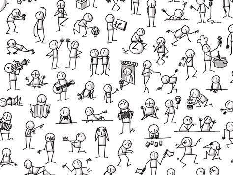 Lots Of Babe People In With Images Stick Figure Drawing Doodle People Sketchnotes