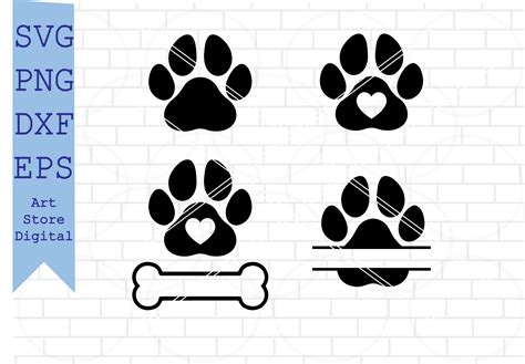 Happy Paw Dog Bone Dog Paws Digital Planner Printed Materials