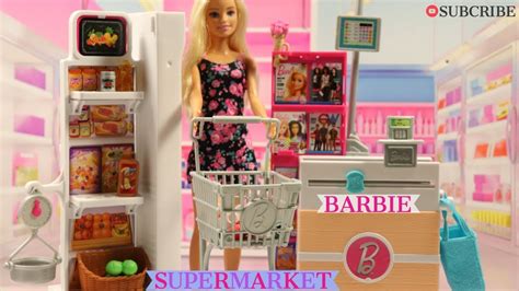 Barbie Doll Supermarket Playset Unboxing Youtube