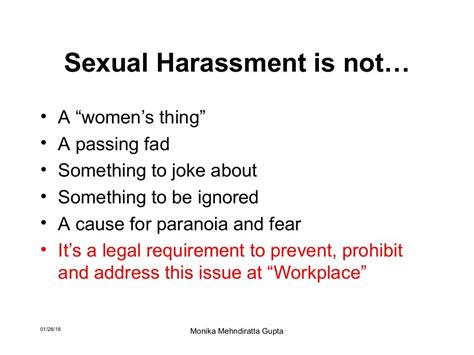 Prevention Of Sexual Harassment At The Workplace By Mmg
