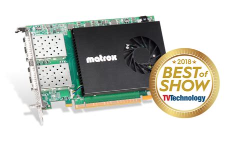 Key features decodes smpte 2110 signals over 10 gige formats data for monitoring and sdi out NAB 2018 Best of Show Award Winner — Matrox X.mio5 Q25 ...