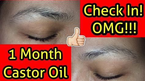 Castor Oil 1 Month Check In Eyebrows And Lashes Youtube