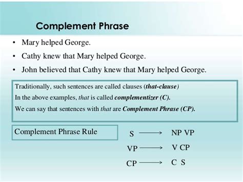 Despite the difference in their meanings, both complement and compliment have roots in the latin word complēre which means to complete. Complement phrase