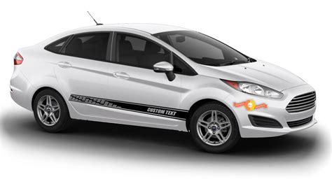 Vinyl Decals Stripes For Ford Fiesta With Your Custom Text Stickers