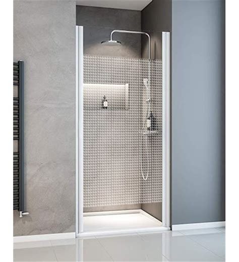 Porte De Douche Pivotante Installation En Niche Cm Verre Trempe