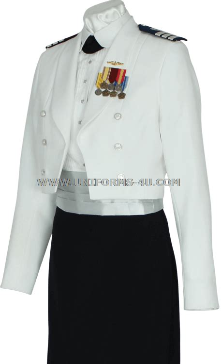 Us Coast Guard Auxiliary Womens Dinner Dress White Uniform