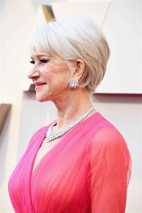 Oscars 2019 Best Beauty Looks Helen Mirren Hair Short Hair Styles