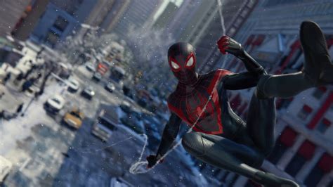 Spider Man Miles Morales Web Swing Ps5 Game 4k 52203 Wallpaper