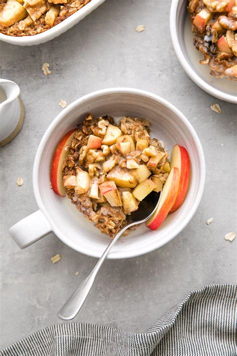 1 Bowl Apple Baked Oatmeal Healthy Easy The Simple Veganista