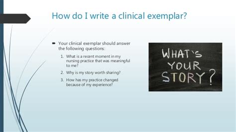 In addition to providing and coordinating clinical care, clinical research nurses have a central role in ensuring participant safety. writing a clinical exemplar