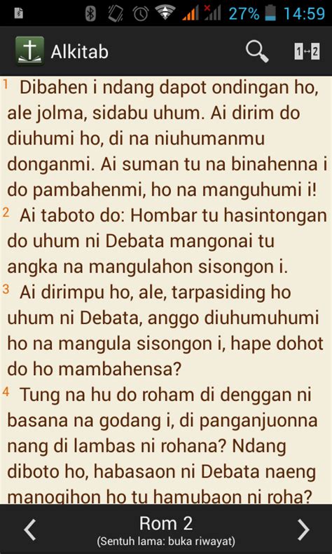 Bahan liturgi natal s.minggu bahasa batak. Alkitab Bahasa Batak Toba (Bibel) untuk Android