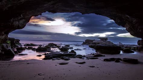 Beautiful Caves Beach View Wallpapers Hd Desktop And