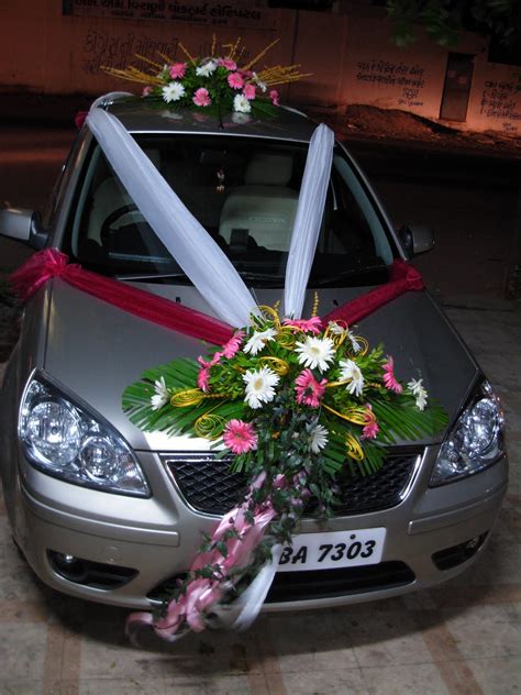 Flowers And Decoration Wedding Car Decoration