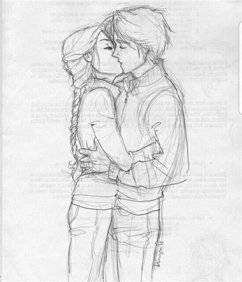 Romantic Couple Hugging Drawing